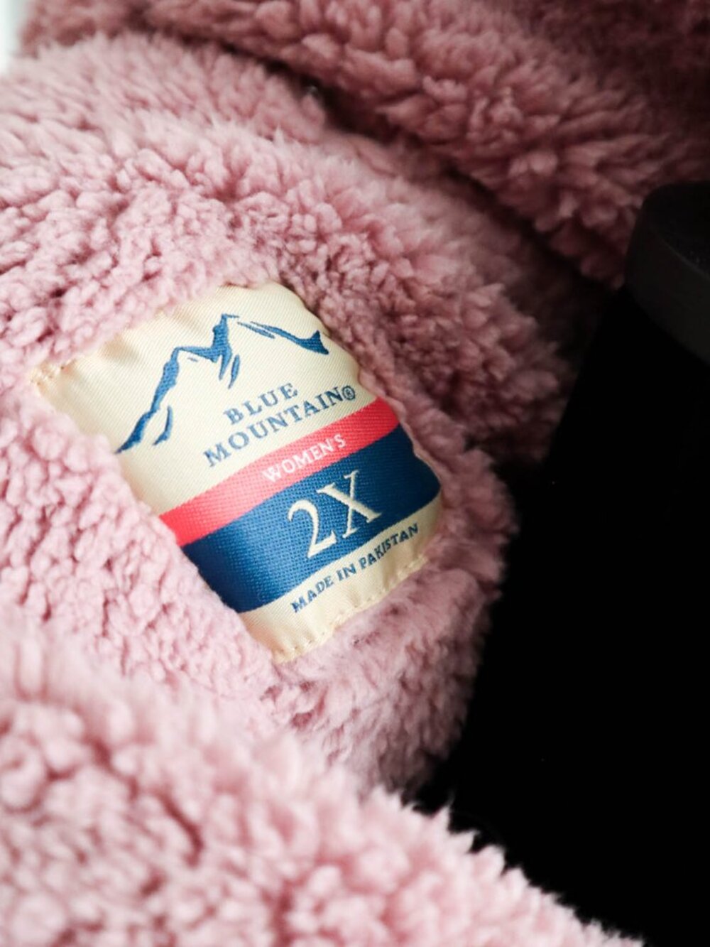 Blue Mountain Full Zip Fleece Lined Hoodie Sweatshirt Pink Horse Pattern Sz 2x - Picture 8 of 10